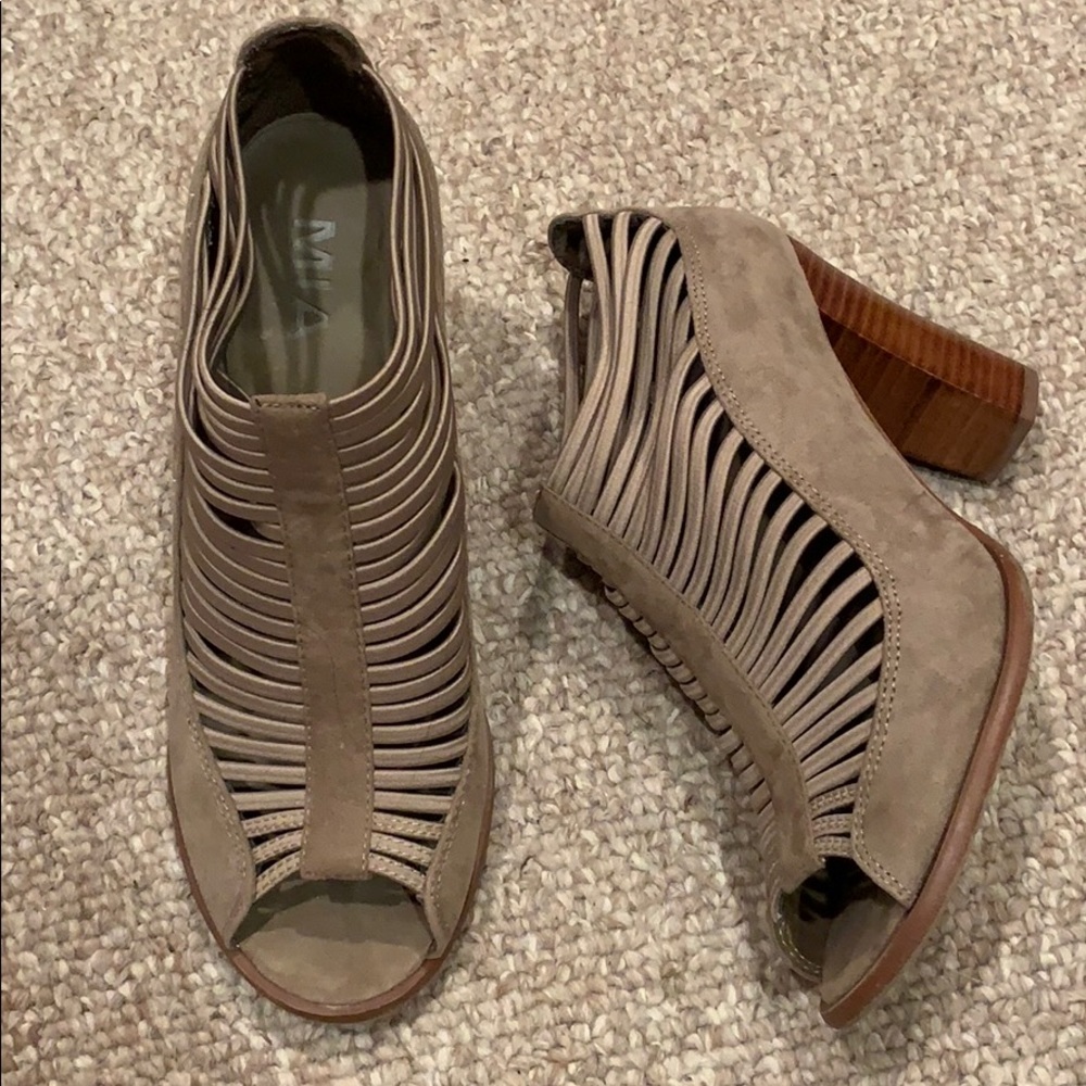 MIA Strappy Open Toe Bootie Heeled Sandals